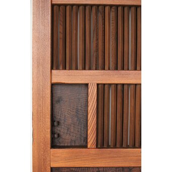 タモ銘木 菱形格子蔵戸　W0147YD 
