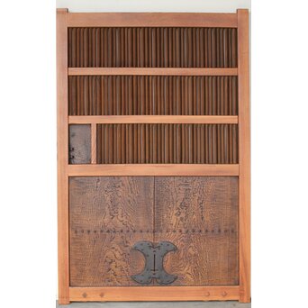 タモ銘木 菱形格子蔵戸　W0147YD