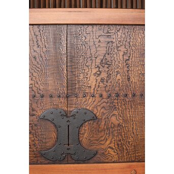 タモ銘木 菱形格子蔵戸　W0147YD 