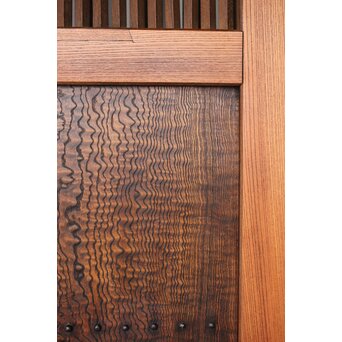 タモ銘木 菱形格子蔵戸　W0147YD 