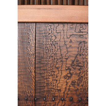 タモ銘木 菱形格子蔵戸　W0147YD 