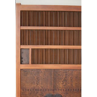 タモ銘木 菱形格子蔵戸　W0147YD 