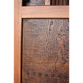 タモ銘木 菱形格子蔵戸　W0147YD 