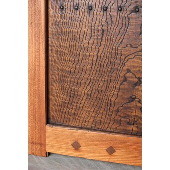 タモ銘木 菱形格子蔵戸　W0147YD 