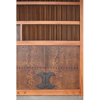 タモ銘木 菱形格子蔵戸　W0147YD 