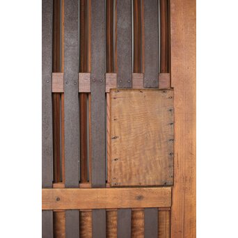 タモ銘木 菱形格子蔵戸　W0147YD 