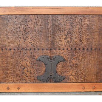 タモ銘木 菱形格子蔵戸　W0147YD 