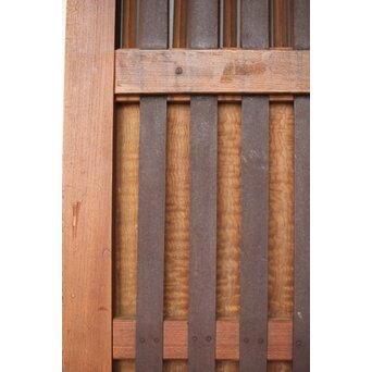 タモ銘木 菱形格子蔵戸　W0147YD 