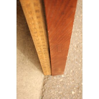 タモ銘木 菱形格子蔵戸　W0147YD 反りの部分