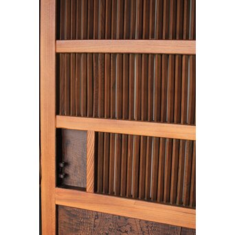 タモ銘木 菱形格子蔵戸　W0147YD 