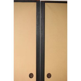 木村半雨 楼閣山水水墨図 紙本襖戸 4枚1組　F266 