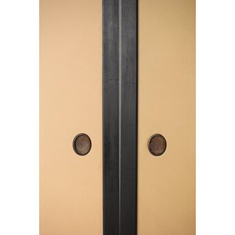 木村半雨 楼閣山水水墨図 紙本襖戸 4枚1組　F266 