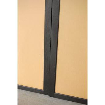 木村半雨 楼閣山水水墨図 紙本襖戸 4枚1組　F266 