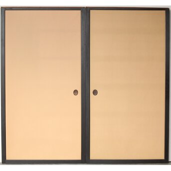 木村半雨 楼閣山水水墨図 紙本襖戸 4枚1組　F266 CD　ウラ