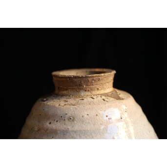 古萩茶碗 遠州流 小堀宗明箱書　P458 