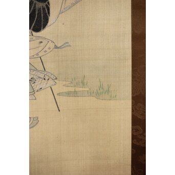 渡辺清【仏御前】絹本軸装　Z493 