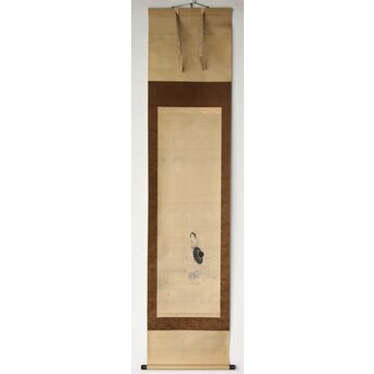 渡辺清【仏御前】絹本軸装　Z493 