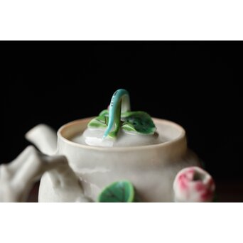 萬古焼 蓮型急須　P459 