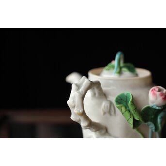 萬古焼 蓮型急須　P459 