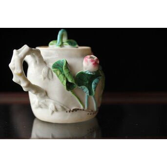 萬古焼 蓮型急須　P459 