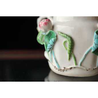 萬古焼 蓮型急須　P459 