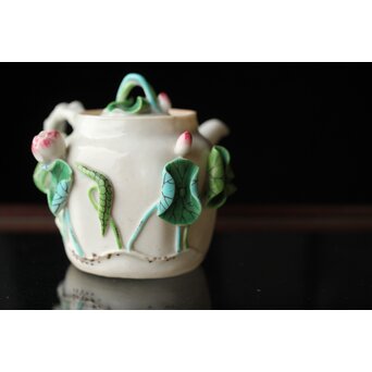 萬古焼 蓮型急須　P459 