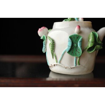 萬古焼 蓮型急須　P459 