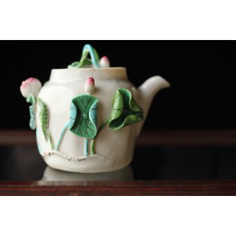 萬古焼 蓮型急須　P459 