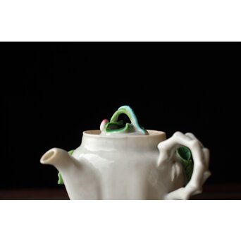 萬古焼 蓮型急須　P459 