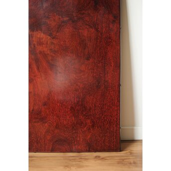 本郷寿山 紫檀系唐木 竹節彫板卓　X450 