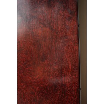 本郷寿山 紫檀系唐木 竹節彫板卓　X450 