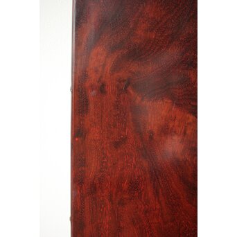 本郷寿山 紫檀系唐木 竹節彫板卓　X450 