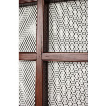 総欅 網の升格子蔵戸　W0148 