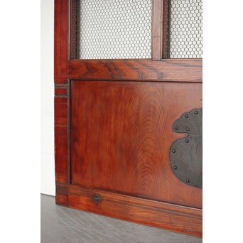 総欅 網の升格子蔵戸　W0148 