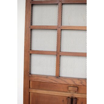 総欅 網の升格子蔵戸　W0148 