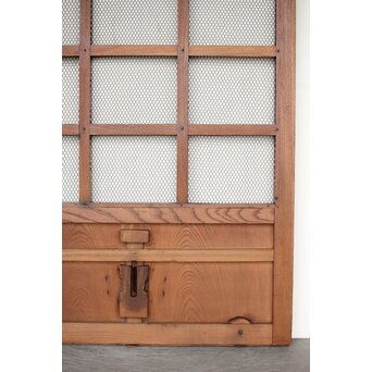 総欅 網の升格子蔵戸　W0148 