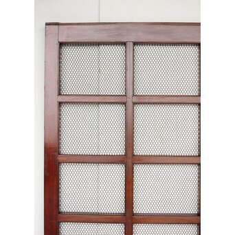 総欅 網の升格子蔵戸　W0148 