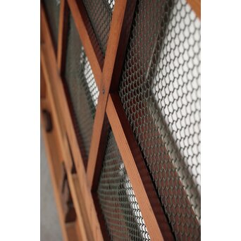 総欅 網の升格子蔵戸　W0148 