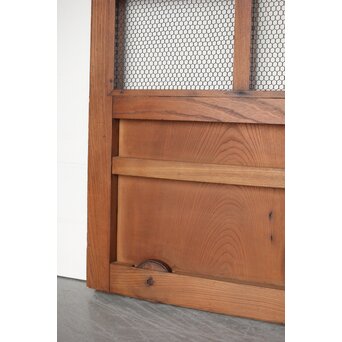 総欅 網の升格子蔵戸　W0148 