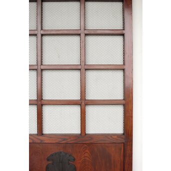 総欅 網の升格子蔵戸　W0148 