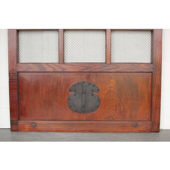 総欅 網の升格子蔵戸　W0148 