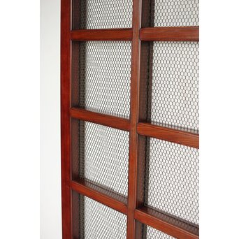 総欅 網の升格子蔵戸　W0148 良く磨かれ艶