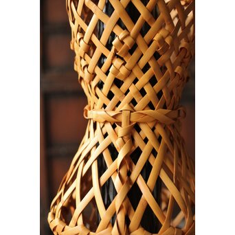 飯塚小玕斎【百寿】竹籠 昭和38年作 共箱　U349 