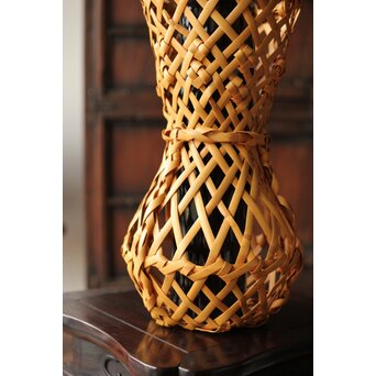 飯塚小玕斎【百寿】竹籠 昭和38年作 共箱　U349 