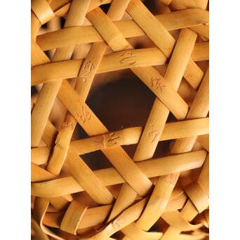 飯塚小玕斎【百寿】竹籠 昭和38年作 共箱　U349 