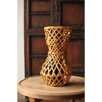 飯塚小玕斎【百寿】竹籠 昭和38年作 共箱　U349 