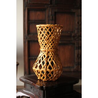 飯塚小玕斎【百寿】竹籠 昭和38年作 共箱　U349 