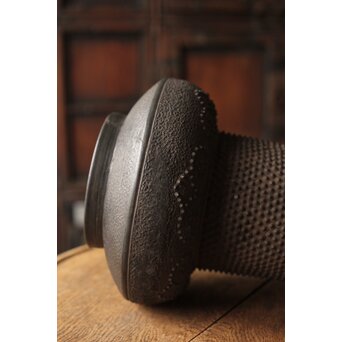 幻のやきもの 正木宗七 柚肌錆地焼 あられうち花瓶　P463 