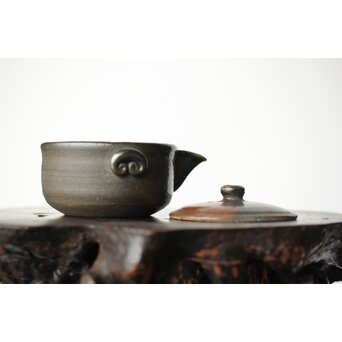 萬古焼 山本広巳 焼締宝瓶　P464 