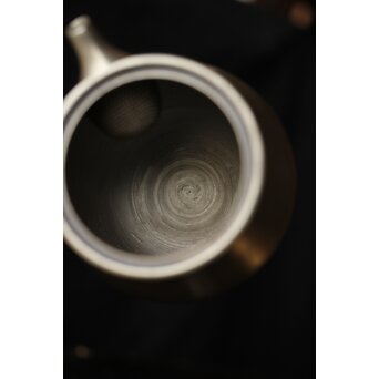 山本広巳 萬古焼 銀彩急須　P466 